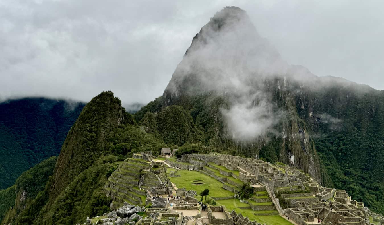 The sweeping vista overlooking Machu Picchu in Peru